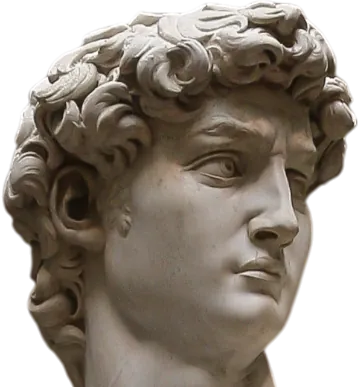 Statue de David représentant la force et la détermination professionnelle